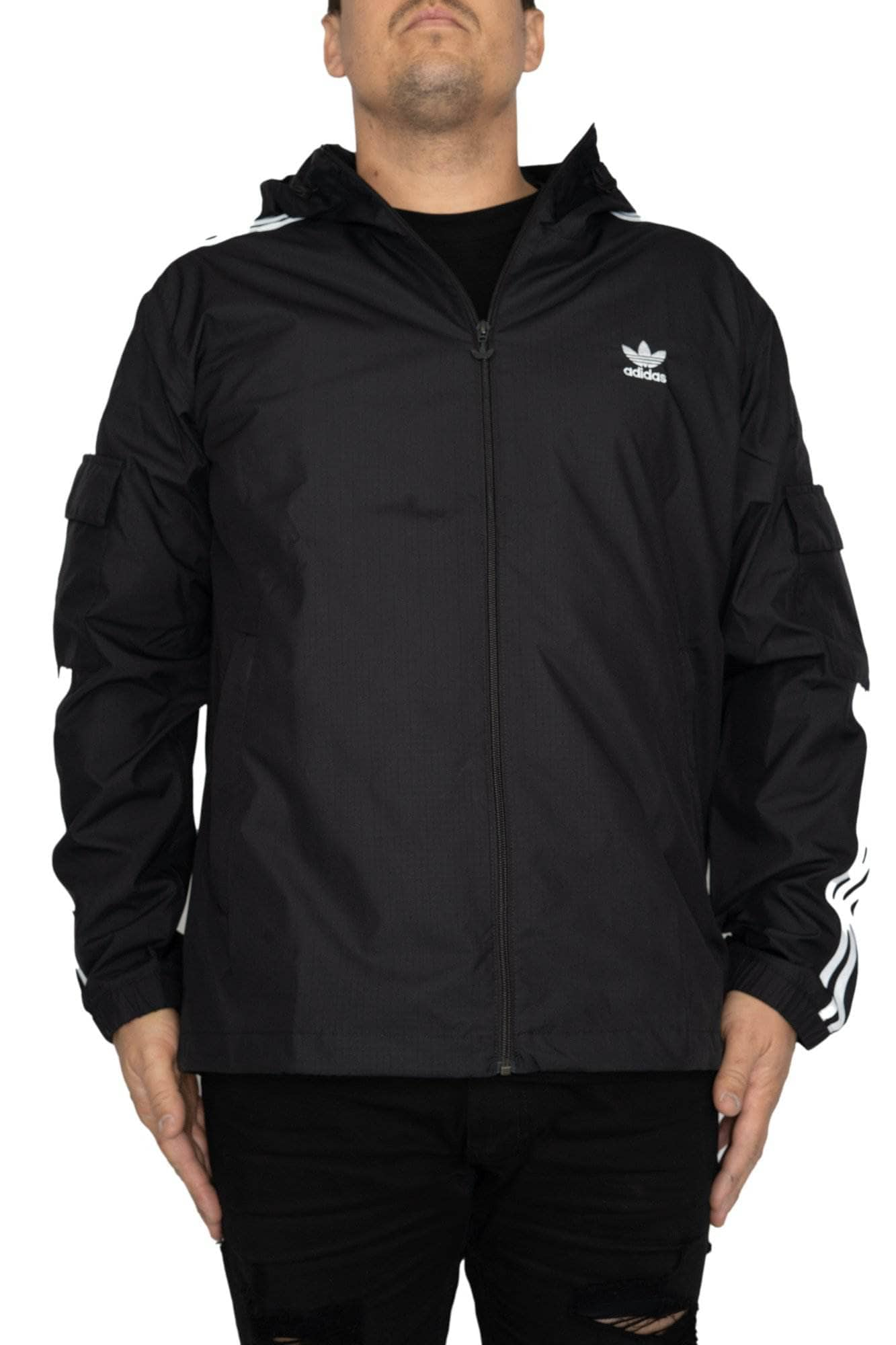 Adidas 3-Stripe Full-Zip Windbreaker adidas jacket