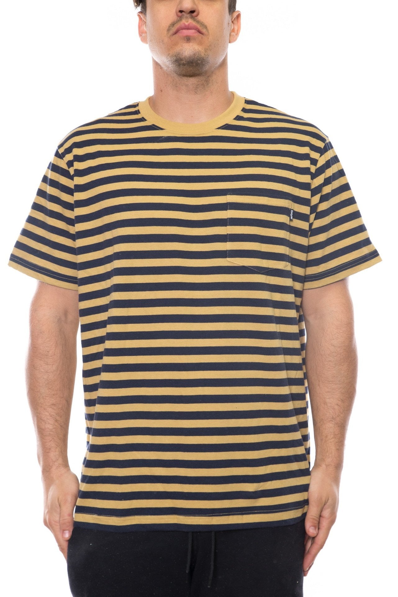 old gold / M only ny nautical stripe pocket tee shirt only Shirt