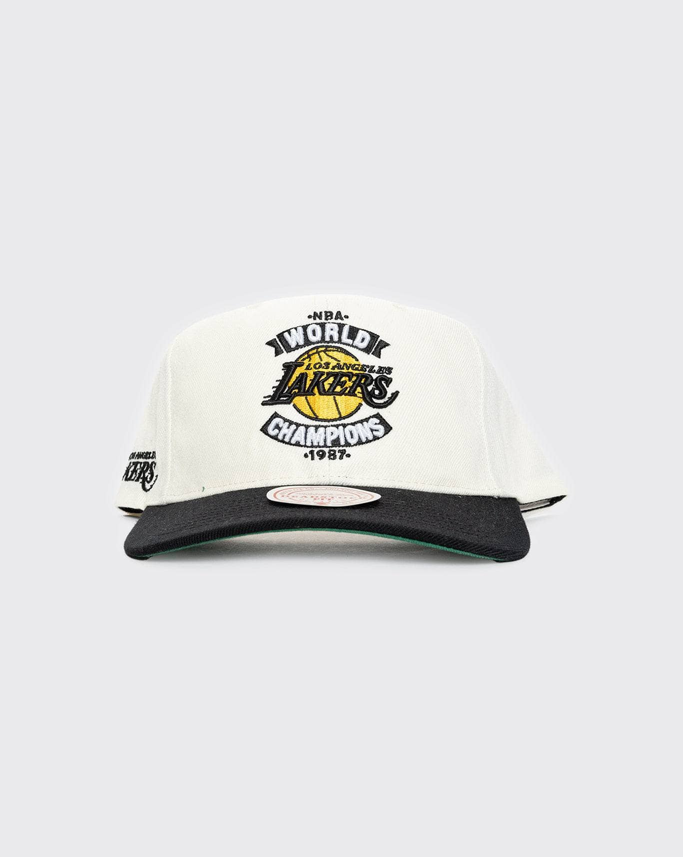 White Sand Mitchell & Ness 1987 NBA Finals Block DS Lakers mitchell and ness cap