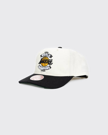 White Sand Mitchell & Ness 1987 NBA Finals Block DS Lakers MNLL21004 mitchell and ness cap