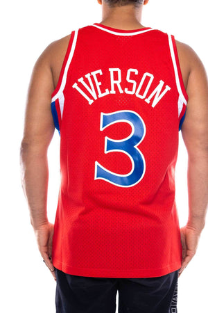 mitchell and ness 76ers iverson 3 road 96-97 nba swingman jersey