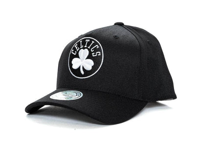 BLACK/BLACK AND WHITE mitchell and ness boston celtics 110 pinch panel snapback mitchell and ness cap