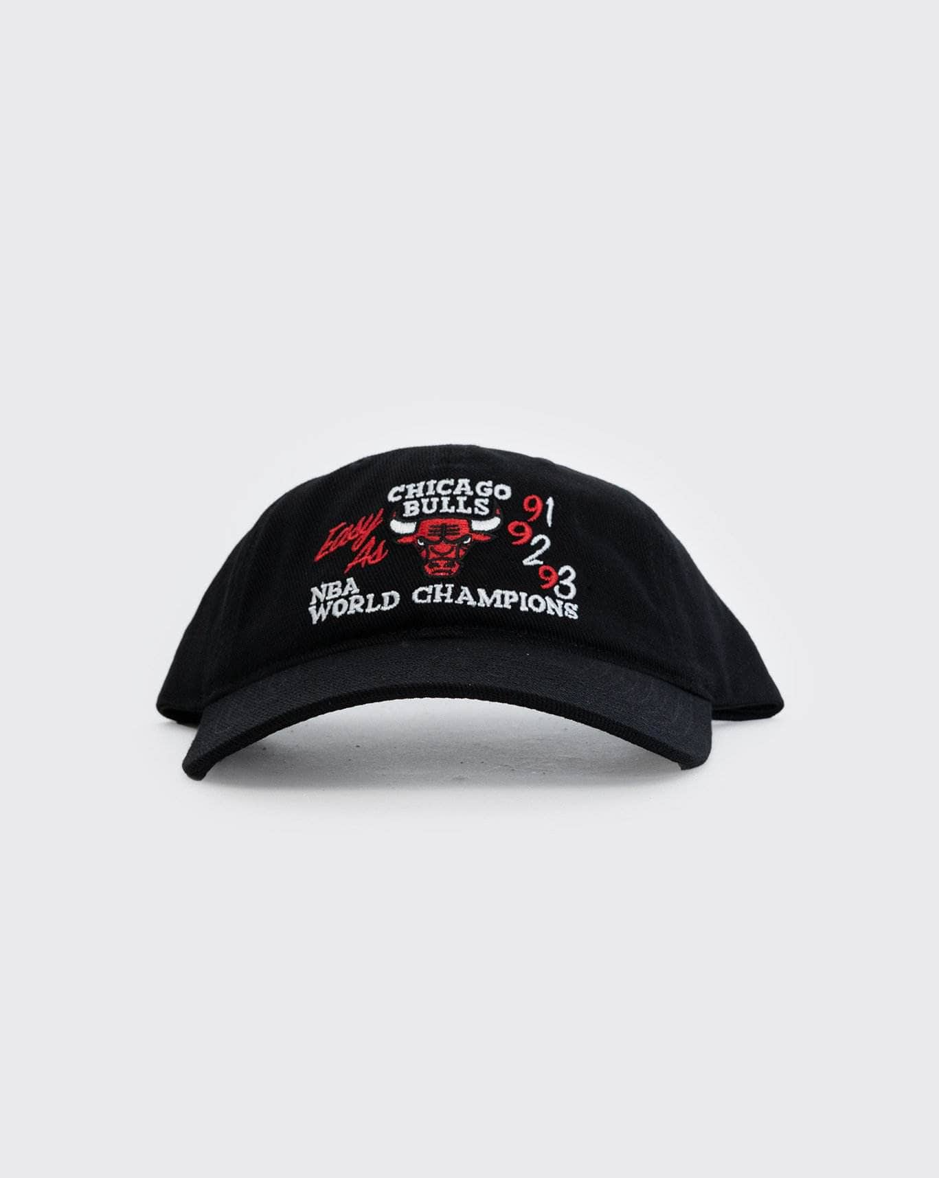 Black Mitchell & Ness Bulls Stone Washed Champ Dad Hat mitchell and ness cap