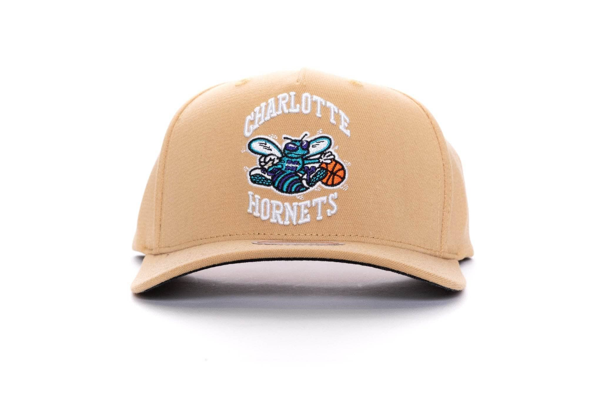 khaki mitchell and ness charlotte hornets pinch panel mitchell and ness 195563025949 cap