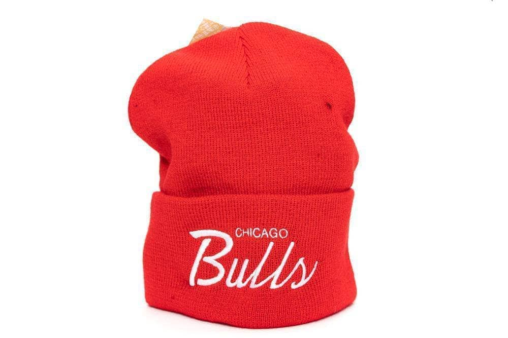 red mitchell and ness chicago bulls special script beanie mitchell and ness 5056271983646 cap