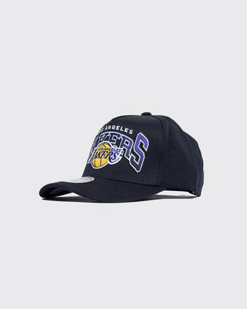 black mitchell and ness city arch lakers stretch snapback mitchell and ness cap