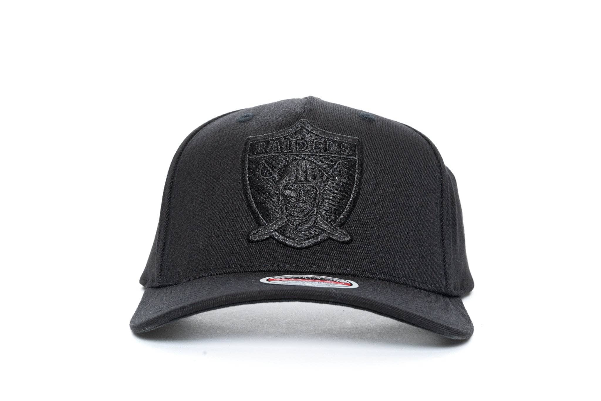 BLACK mitchell and ness classic red stretch las vegas raiders interception snapback mitchell and ness 195563007020 cap