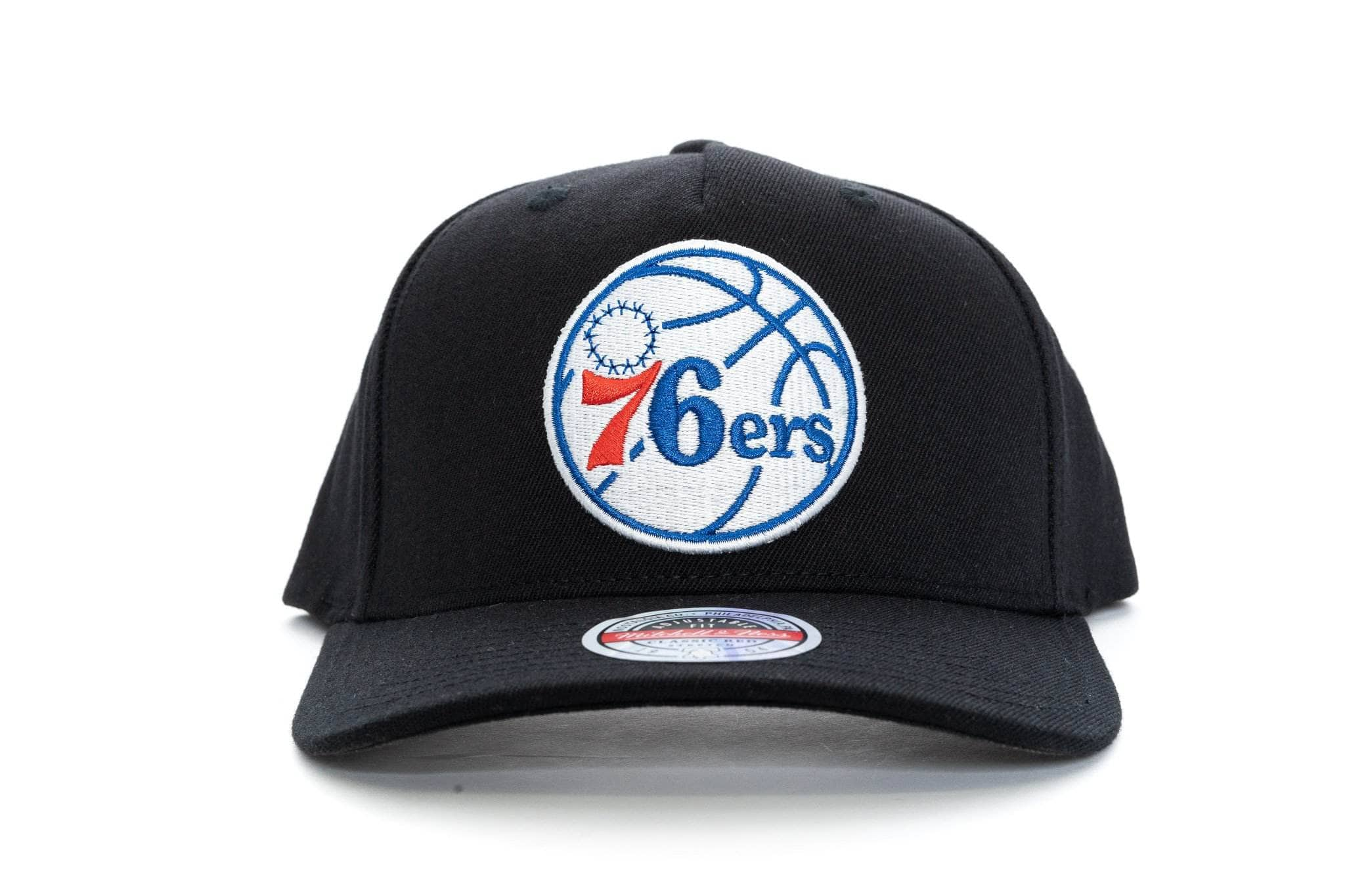 BLACK/TEAM COLOUR mitchell and ness classic red stretch philadelphia 76ers snapback mitchell and ness 195563006740 cap