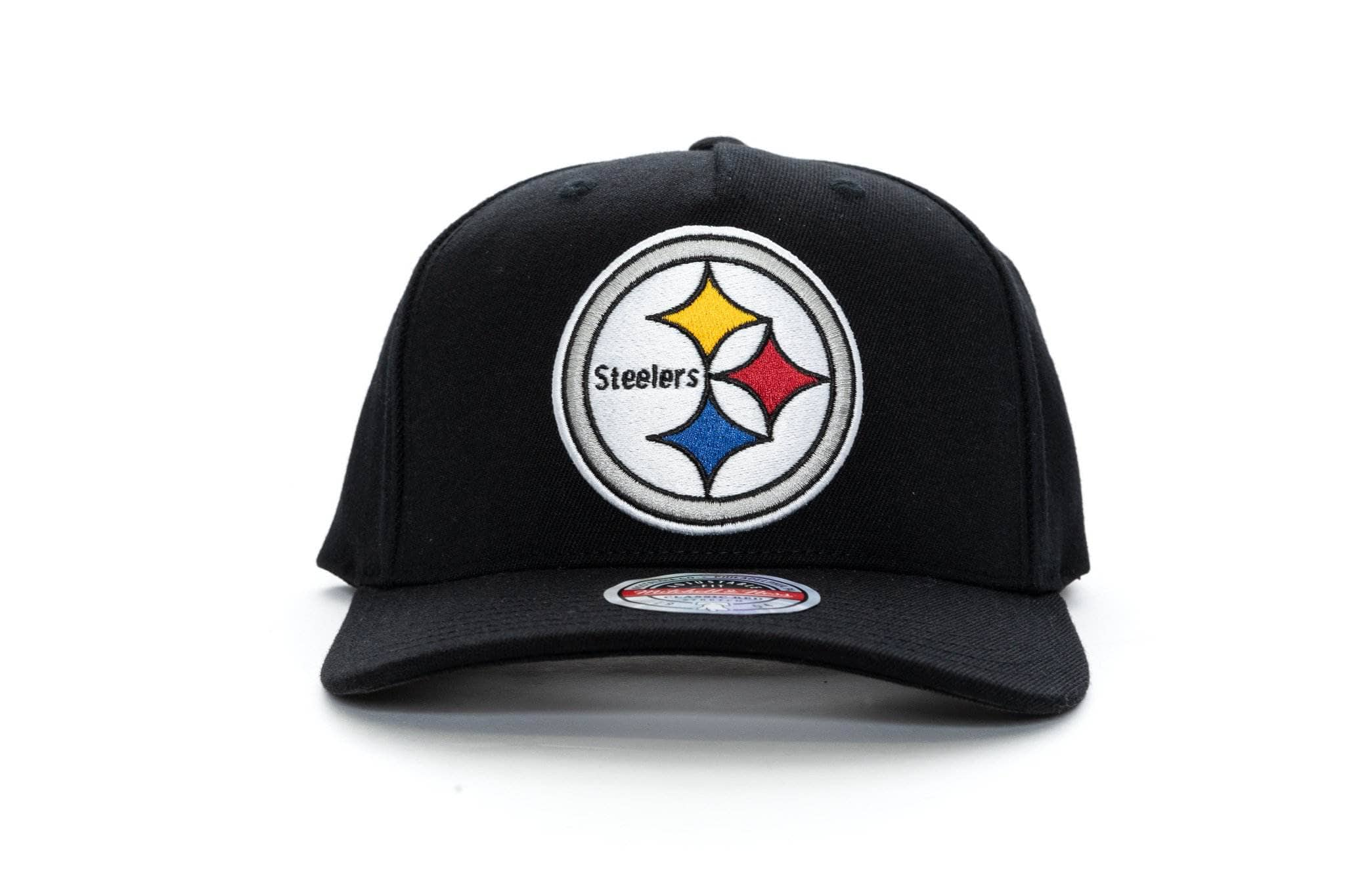 BLACK mitchell and ness classic red stretch pittsburgh steelers interception snapback mitchell and ness 195563006962 cap