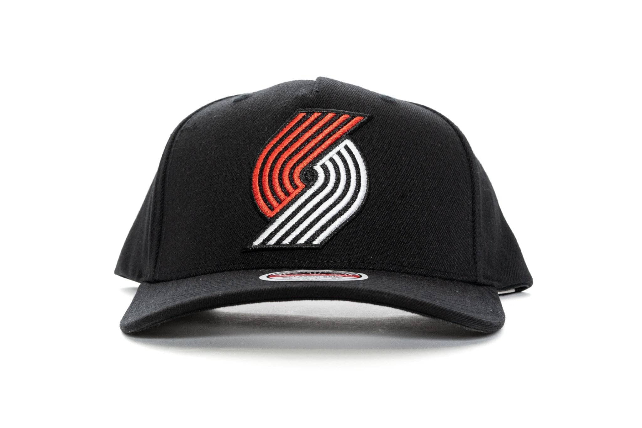 BLACK/TEAM COLOUR mitchell and ness classic red stretch portland trailblazers snapback mitchell and ness 195563006757 cap