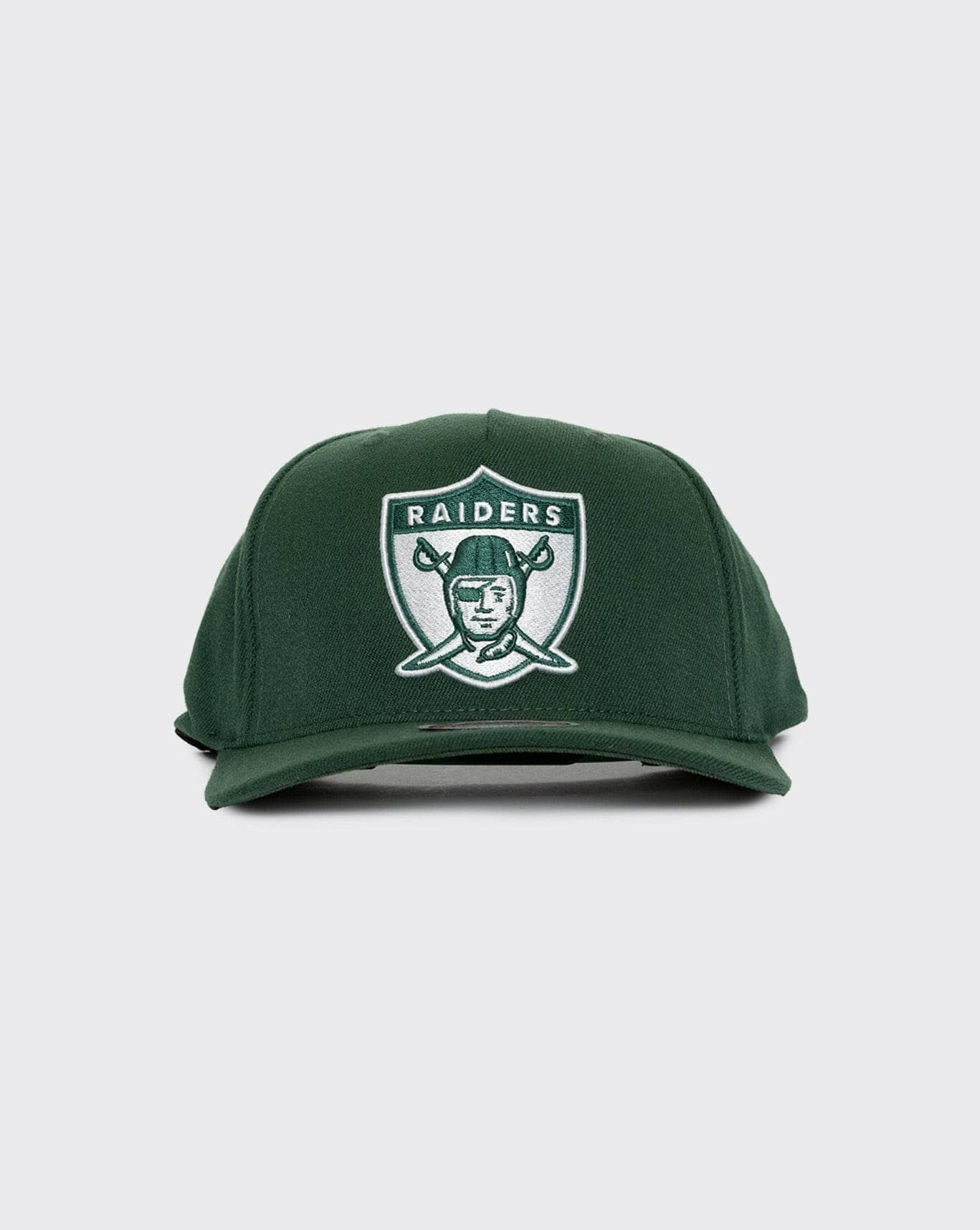 Dark Green Mitchell & Ness Clear Field Raiders Panel mitchell and ness cap