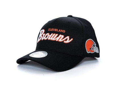 heather/grey mitchell and ness defense pinch panel cleveland browns mitchell and ness cap