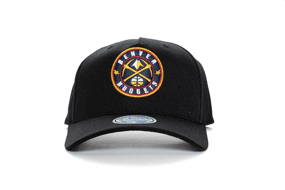 BLACK/BLACK AND COLOUR mitchell and ness denver nuggets 110 pinch panel snapback mitchell and ness cap