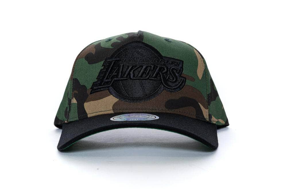 Camo mitchell and ness goldwich pinch panel los angeles lakers mitchell and ness cap