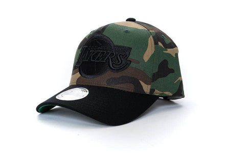 Camo mitchell and ness goldwich pinch panel los angeles lakers mitchell and ness cap