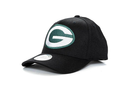 BLACK/BLACK AND COLOUR mitchell and ness green bay packers wide receiver 110 pinch panel snapback mitchell and ness cap