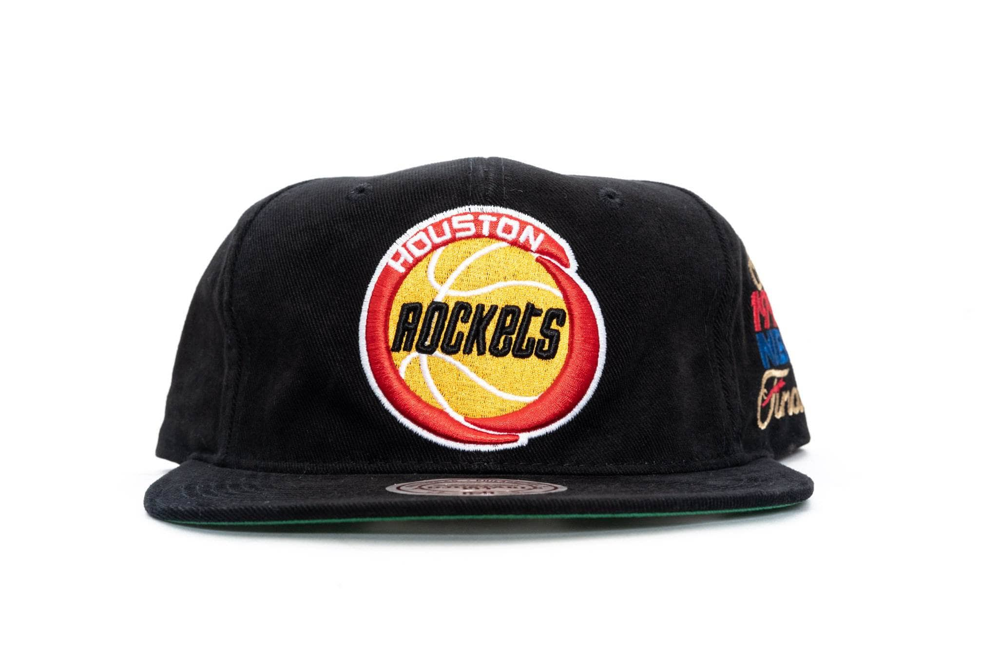 BLACK mitchell and ness houston rockets road finals snapback mitchell and ness cap