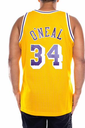 mitchell and ness lakers shaq 34 96-97 nba swingman jersey