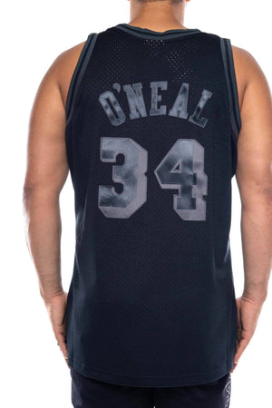 mitchell and ness lakers shaq 34 tonal black nba swingman jersey