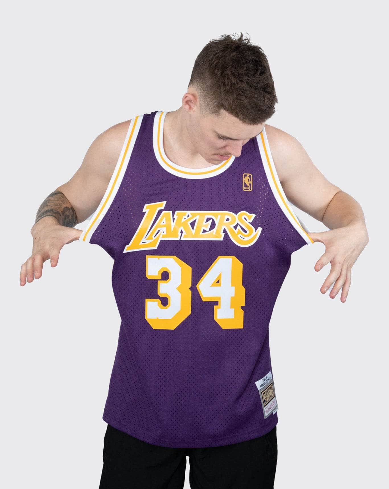 mitchell and ness lakers shaq swingman jersey mitchell and ness tank