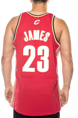 red/gold / M mitchell and ness lebron james cavaliers 03-04 road swingman jersey mitchell and ness 191026047763 tank