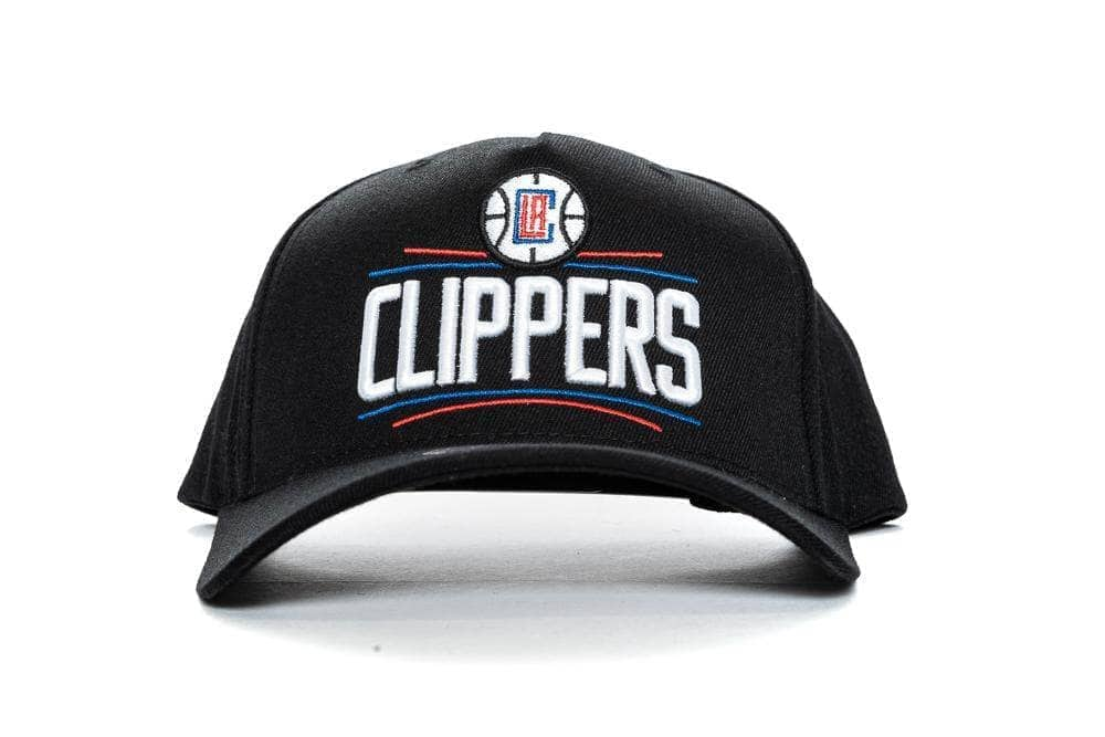 BLACK/BLACK AND COLOUR mitchell and ness los angeles clippers 110 pinch panel snapback mitchell and ness 5056341037101 cap