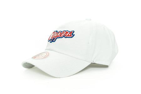 WHITE mitchell and ness los angeles clippers buzzer dad hat mitchell and ness cap