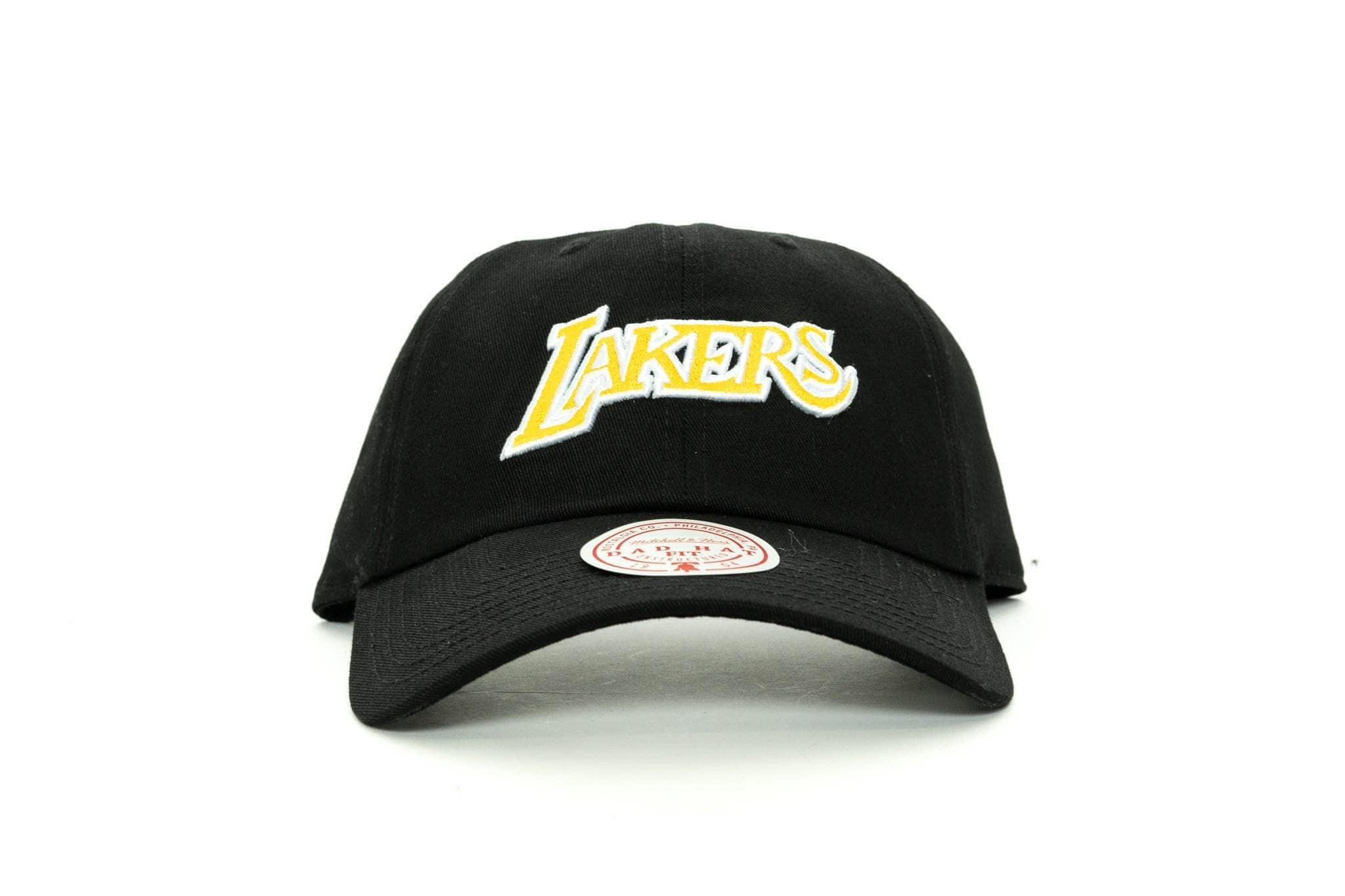 BLACK mitchell and ness los angeles lakers buzzer dad hat mitchell and ness 194582997275 cap