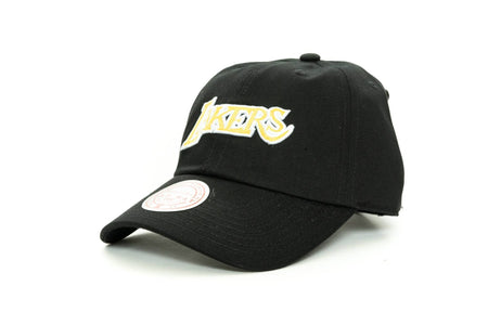 BLACK mitchell and ness los angeles lakers buzzer dad hat mitchell and ness 194582997275 cap