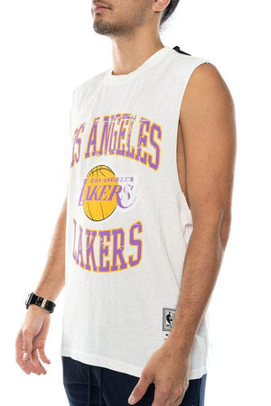 mitchell and ness los angeles lakers vintage crest logo muscle tank mitchell and ness tank
