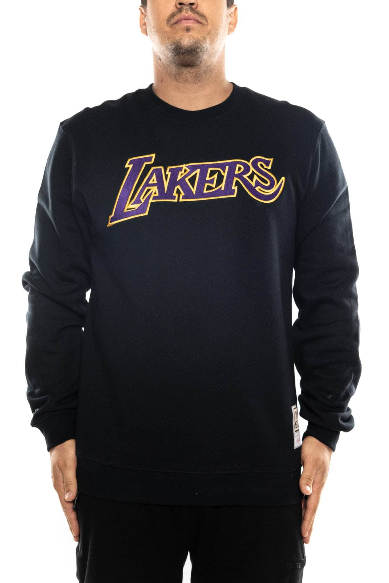 mitchell and ness los angeles lakers wordmark embroidery sweatshirt mitchell and ness Shirt