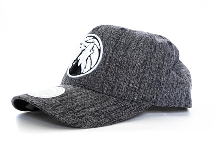 Black/White/Heather mitchell and ness minnesota timberwolves 110 snapback mitchell and ness cap