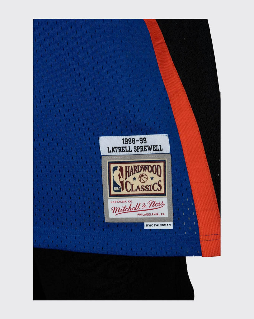 Men's Mitchell & Ness Latrell Sprewell Blue New York Knicks Hardwood  Classics 1998-99 Swingman Jersey