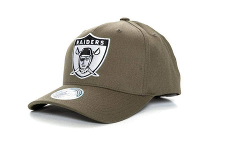 OLIVE/BLACK AND WHITE mitchell and ness oakland raiders 110 pinch panel snapback mitchell and ness cap