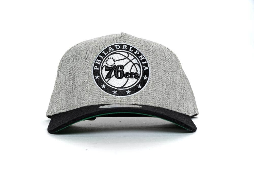 HEATHER GREY/GREY BLACK-POP mitchell and ness philadelphia 76ers 110 pinch panel snapback mitchell and ness 194582641123 cap