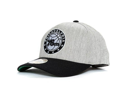 HEATHER GREY/GREY BLACK-POP mitchell and ness philadelphia 76ers 110 pinch panel snapback mitchell and ness 194582641123 cap