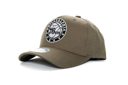 OLIVE/BLACK AND WHITE mitchell and ness philadelphia 76ers 110 pinch panel snapback mitchell and ness cap