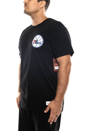 mitchell and ness philadelphia 76ers left hit embroidery tee mitchell and ness Shirt