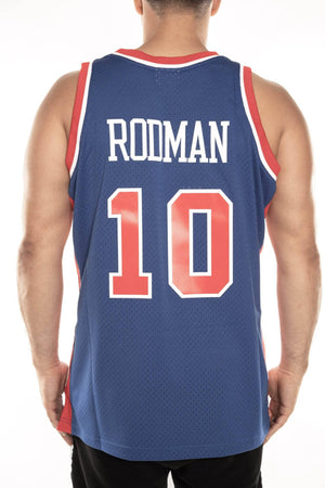 mitchell and ness pistons rodman 10 road 88-89 swingman jersey mitchell and ness jersey