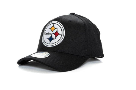 BLACK/BLACK AND COLOUR mitchell and ness pittsburgh steelers wide receiver 110 pinch panel snapback mitchell and ness 194582641345 cap