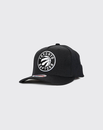 Black/White Mitchell & Ness Raptors Team Logo Redline mitchell and ness cap