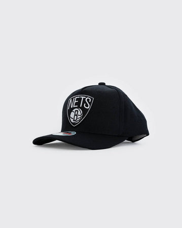 Black/White Mitchell & Ness Team Logo Redline Nets mitchell and ness cap