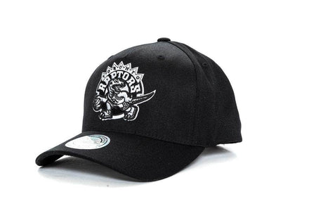 BLACK/BLACK AND WHITE mitchell and ness toronto raptors 110 pinch panel snapback mitchell and ness cap