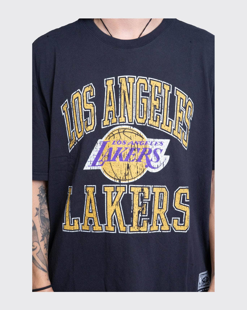 LA Lakers XL Arch Faded Black Tee