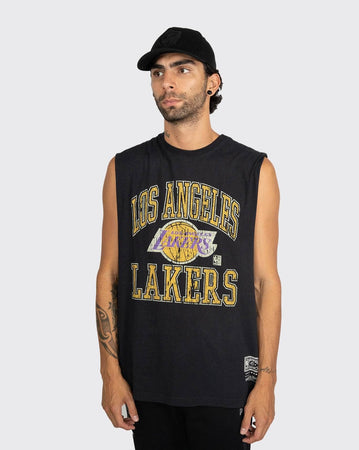 Mitchell & Ness Vintage Lakers Hardwood Ivy Arch Muscle mitchell and ness Shirt