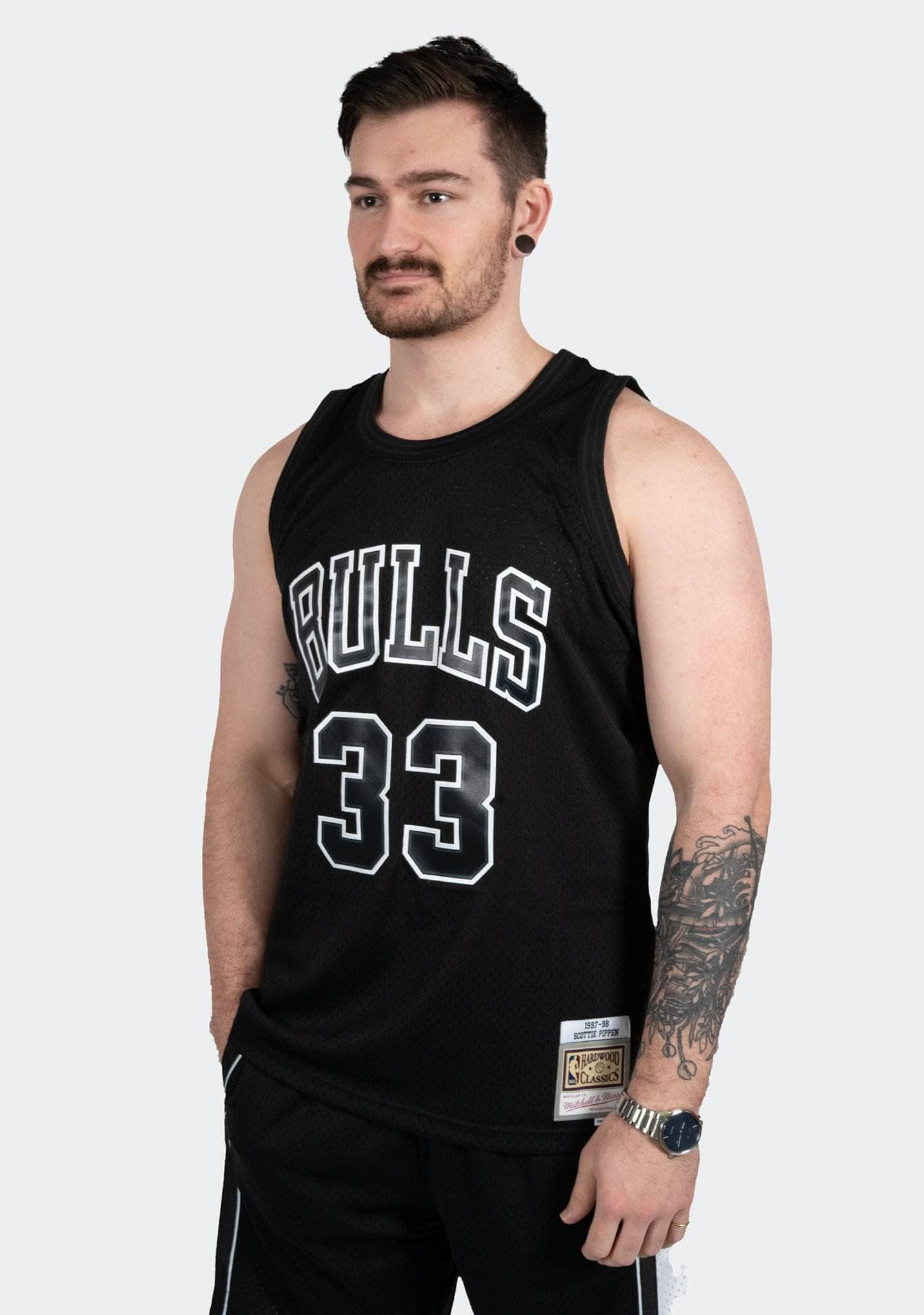 Mitchell and Ness White Logo Swing Jersey Bulls Pippen mitchell and ness tank