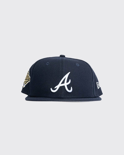 new era 5950 atlanta braves side patch fitted 60188224R new era cap