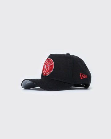 black/scarlet new era 940 aframe brooklyn nets precision new era cap