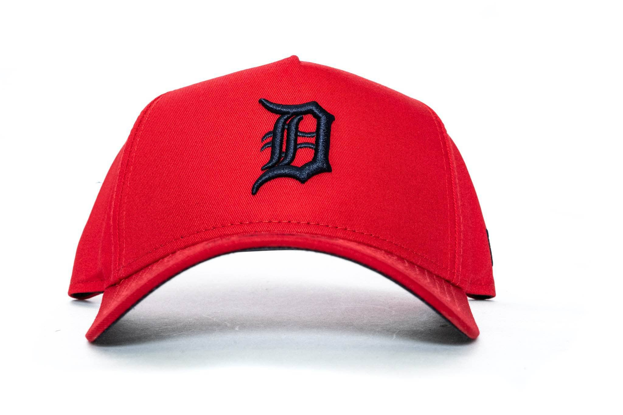 Scarlett/Navy new era 940 aframe detroit tigers new era cap