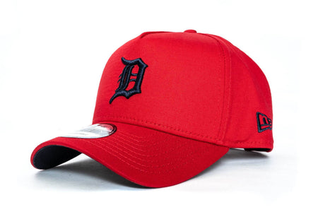 Scarlett/Navy new era 940 aframe detroit tigers new era cap